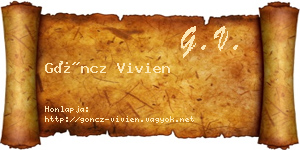 Göncz Vivien névjegykártya