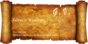 Göncz Vivien névjegykártya
