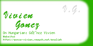 vivien goncz business card